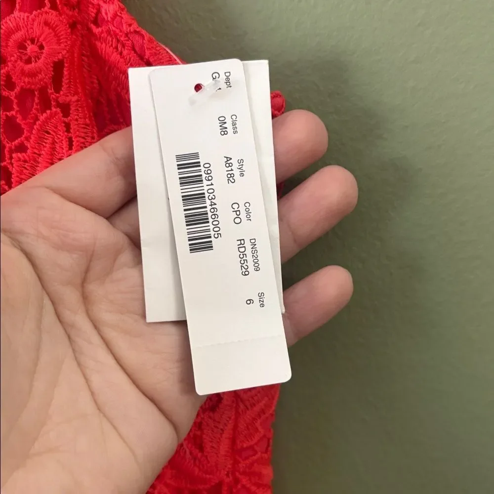 NWT J. Crew Collection Poppy Coral Floral Lace Sheath Dress Sz 6